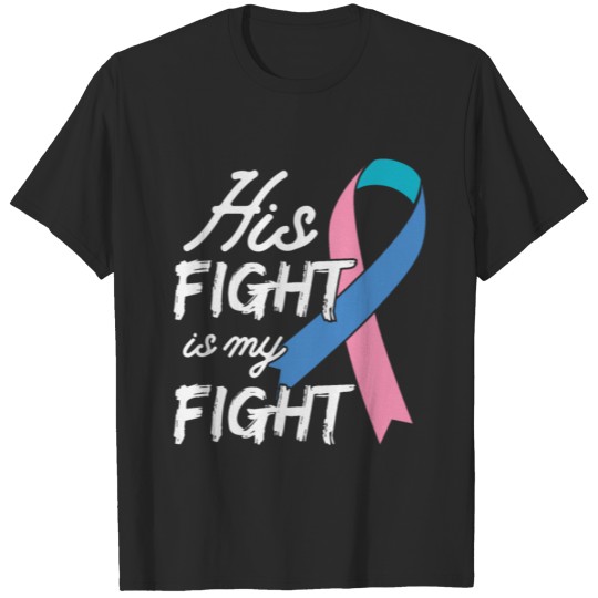 Thyroid Cancer Awareness Support Blue Teal Pink T-shirt