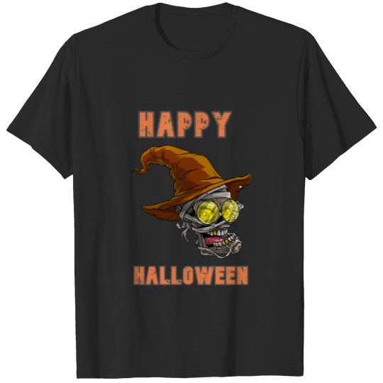 Discover Happy Halloween Skull T-shirt