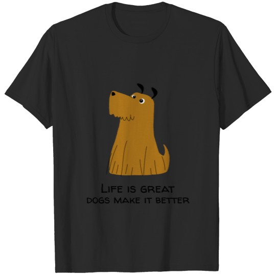 Discover furry dog graphic T-shirt