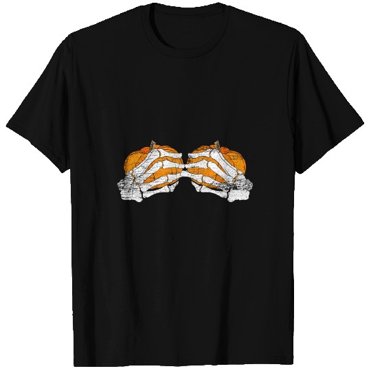 Pumpkin Skeleton Hands T-shirt