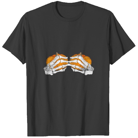 Pumpkin Skeleton Hands T-shirt