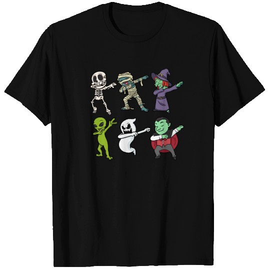 Halloween Dabbing Skeleton Zombie Ghost Gift T-shirt