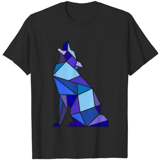 Discover Wolf Shirt Geometric abstract Wolf Graphic Tee T-shirt