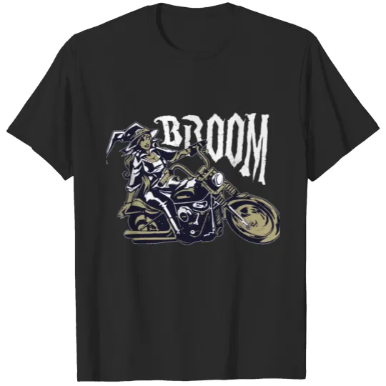 Discover Broom Witch Halloween T Shirt T-shirt