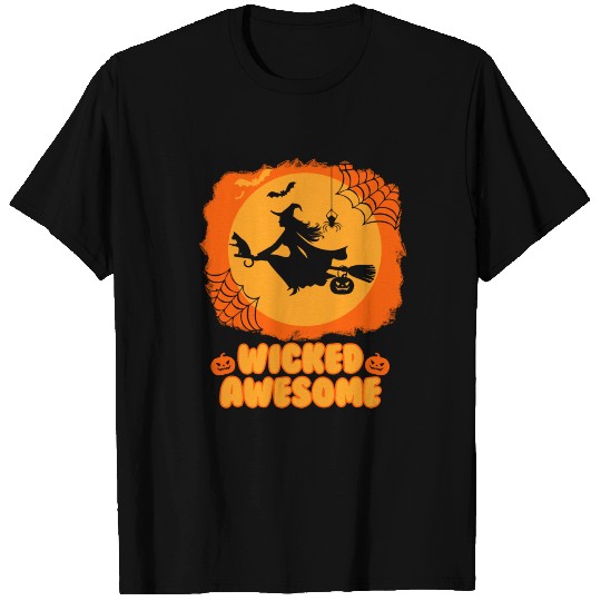 Wicked Awesome - Halloween Witch Design T-shirt