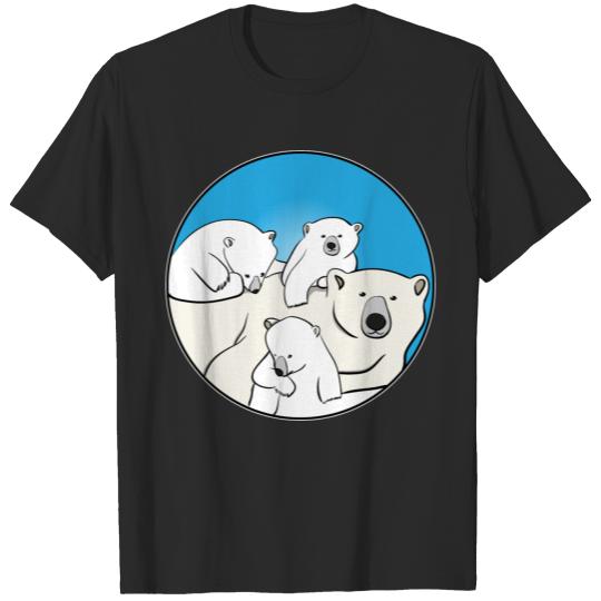 Discover The polar bear family T-shirt