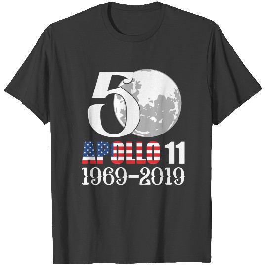 Discover 50th Anniversary Apollo 11 First Manned Lunar T-shirt