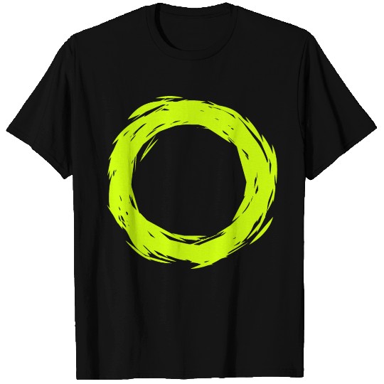 Circle design yellow T-shirt