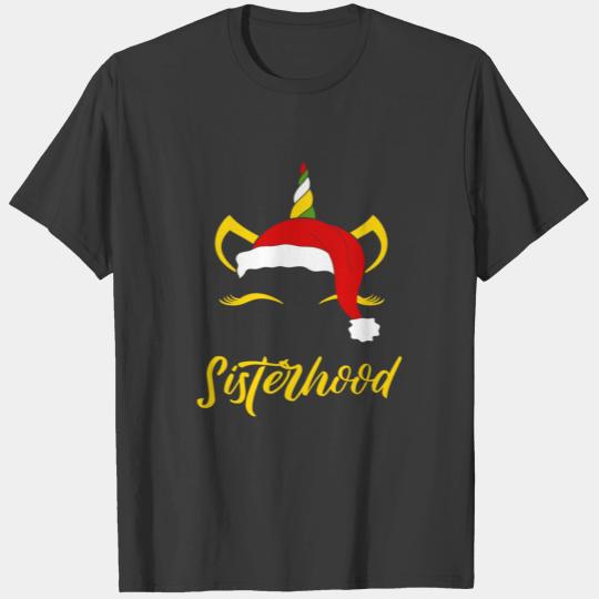 Sisterhood Santa Claus Christmas Unicorn T-shirt