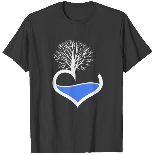 Heart tree nature gift idea T-shirt