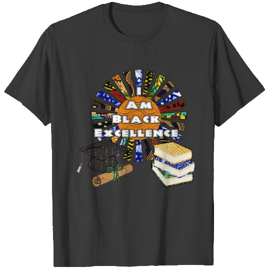 I am Black Excellence African Fabric Collage T-shirt