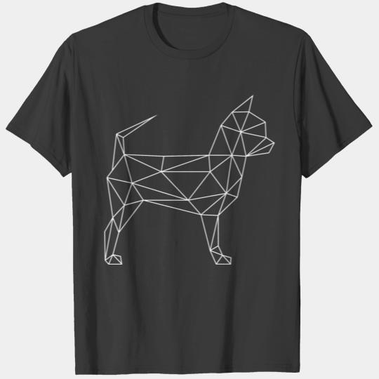 Chihuahua dog geometry polygon geometrical T-shirt