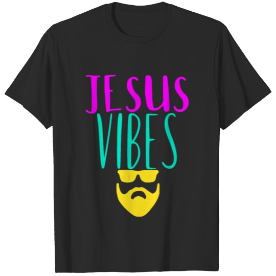 Jesus Vibes God Beard gift Christ Religion love T-shirt