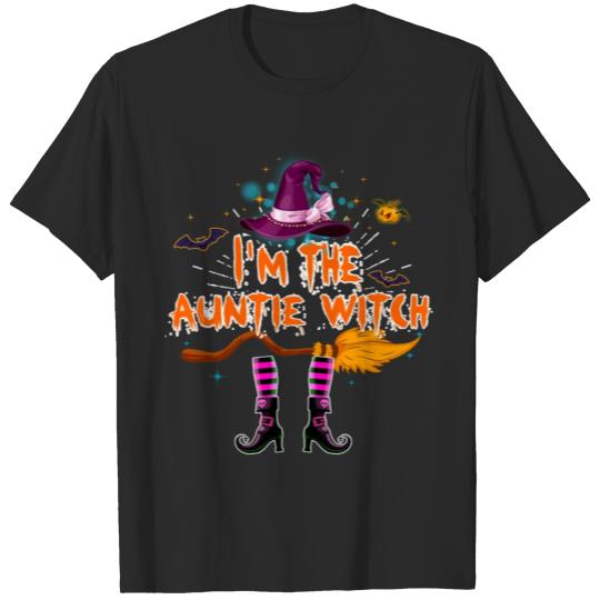 I'm the Auntie Witch Halloween Matching T shirt T-shirt
