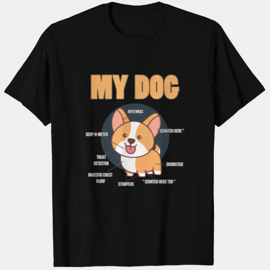 Welsh Corgi Pembroke Anatomy T-shirt
