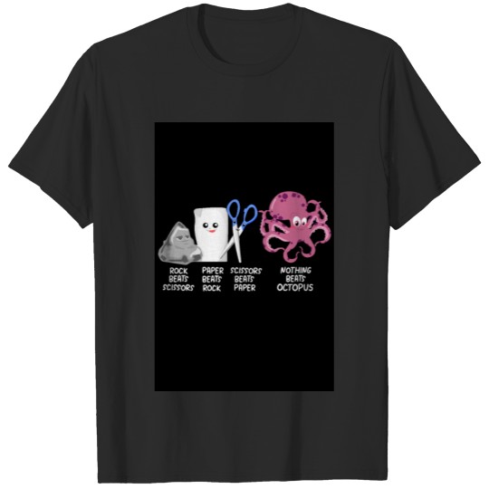 Discover Kids Rock Paper Scissors Octopus Squid Ward Kalmar T-shirt