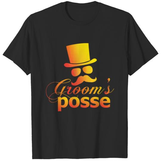 Discover Groom's Posse Wedding Bachelor Party Groomsmen T-shirt