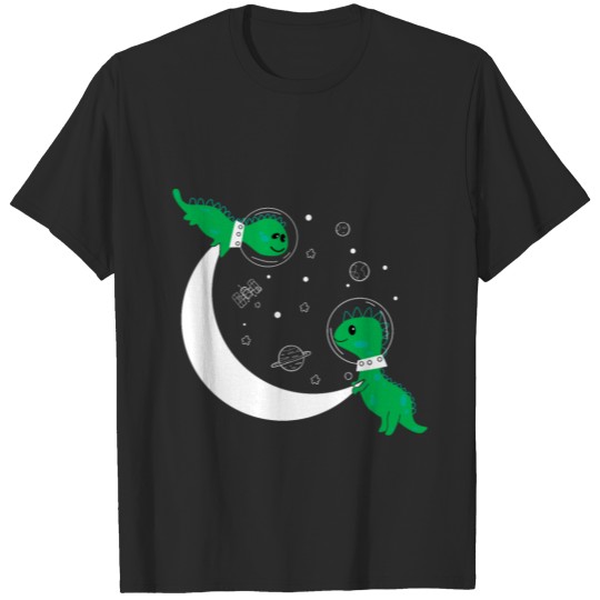Astro Dino On Moon Outer Space Design Gift Idea T-shirt