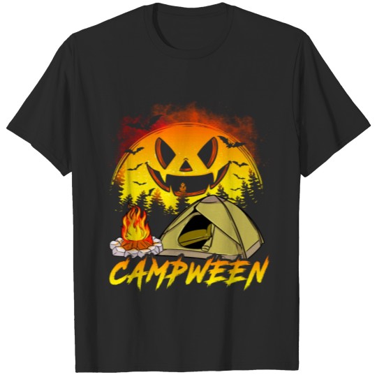 Discover Halloween + Camping = Campween Funny Jack O-Lanter T-shirt