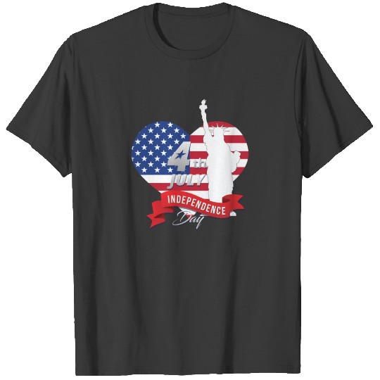 4th of July American Flag Vintage USA Men Women T-shirt