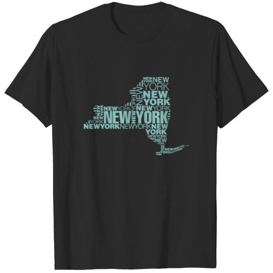 Discover New York Typography Map T-shirt