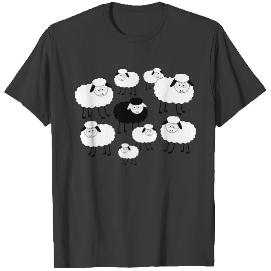 black sheep funny farmers shirt T-shirt