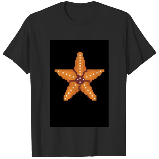 Discover Retro 8-Bit Pixel Sea Star Beach Gamer Starfish T-shirt