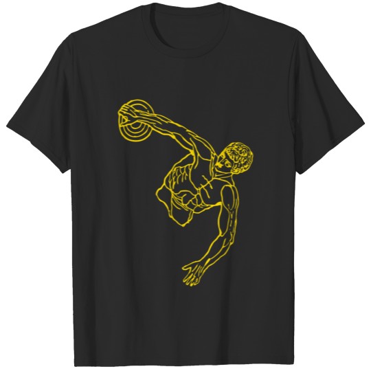Vaporwave Meme Discus thrower Silhouette Greek T-shirt