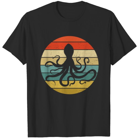 Discover 70s Vintage Octopus Retro Kraken Squid Ward Kalmar T-shirt