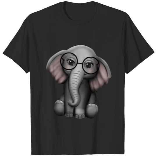 Discover Cute Elephant Nerd Glasses Gift Elephants T-shirt
