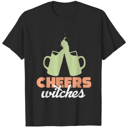Discover Cheers Witches Lady woman Girl Gift Halloween T-shirt