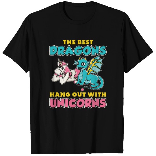 Dragons Unicorns Fantasy Fairy Tail Gift T-shirt