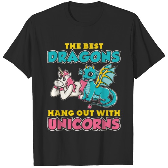 Dragons Unicorns Fantasy Fairy Tail Gift T-shirt