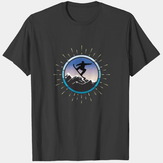 Snowboarding Mountains winter Sports T-shirt