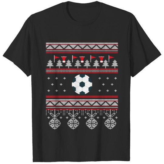 Discover Funny Soccer Player Holiday Ugly Christmas Sweater T-shirt
