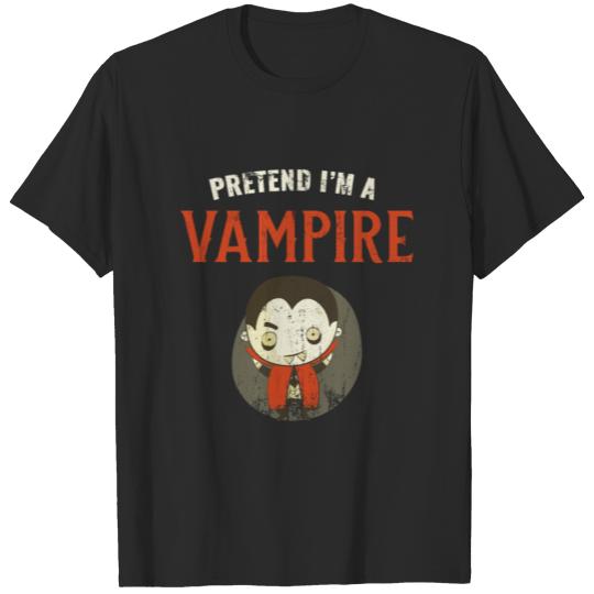 Discover Pretend I'm A Vampire Lazy Halloween Costume T-shirt