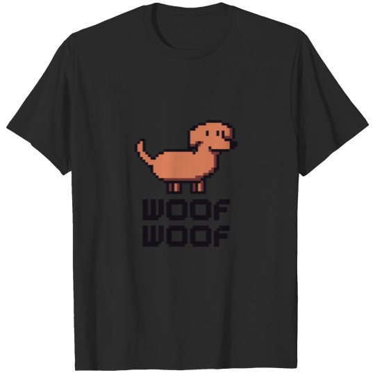 Discover Retro barking dog Pixelart T-shirt