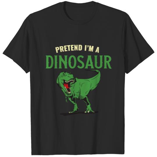 Discover Pretend I'm A Dinosaur Lazy Halloween Costume T-shirt