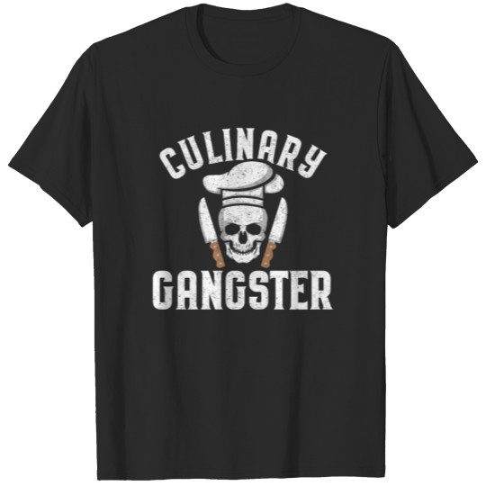 Funny Culinary Gangster The Best Cook Cute Skull T-shirt