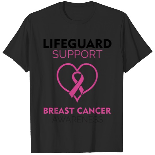 Discover Lifeguard support breast cancer awareness T-shirt