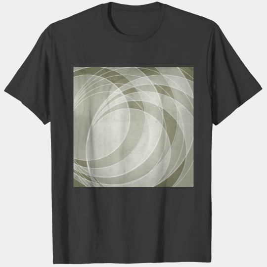 Orbiting Circle Design in Sage Green T-shirt