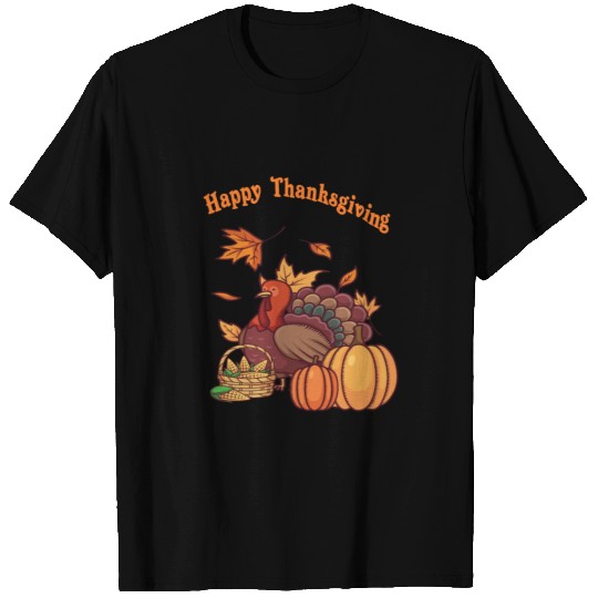 Happy Thanksgiving autumn thankful gift present T-shirt
