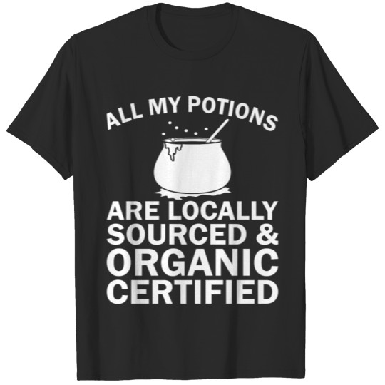 Discover All Potion Locally Sourced Organic Certified Witch T-shirt