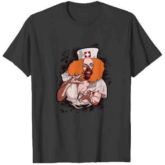 ZOMBIE NURSE HALLOWEEN COSTUME Scary Gift Idea T-shirt