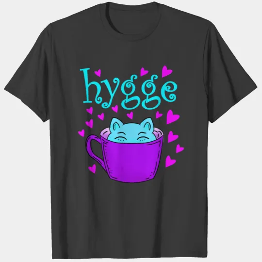 Hygge time. Baby kitten cat and a cup hot cocoa T-shirt