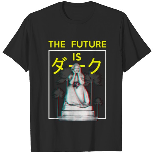The Future is Dark. Aesthetic Vaporwave gothic T-shirt