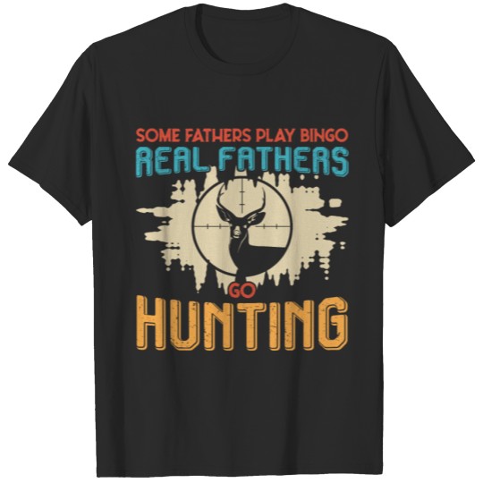 Discover Father Hunter Hunt Father's Day Papa Bingo T-shirt