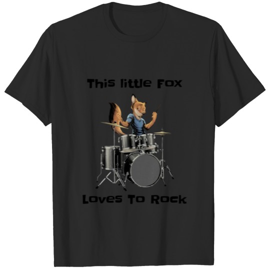 Discover This Little Fox Loves To Rock T-shirt