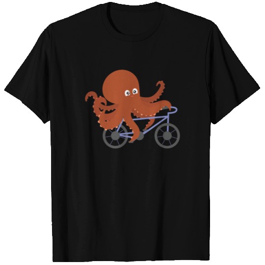 Biking Octopus Cyclist Kraken Squid Ward Bicycle T-shirt