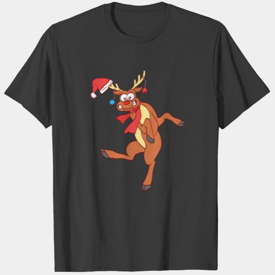 Rudolph The Rednosed Reindeer Christmas Design T-shirt